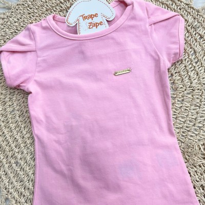 Conj Blusa Rosa e Saia Sereia 